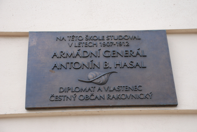 Rakovník - Pamětní deska Antonínu Hasalovi