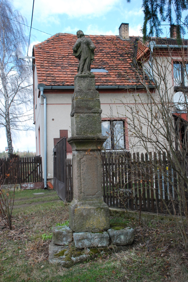 Čistá, Křekovice - Socha svatého Jana Nepomuckého