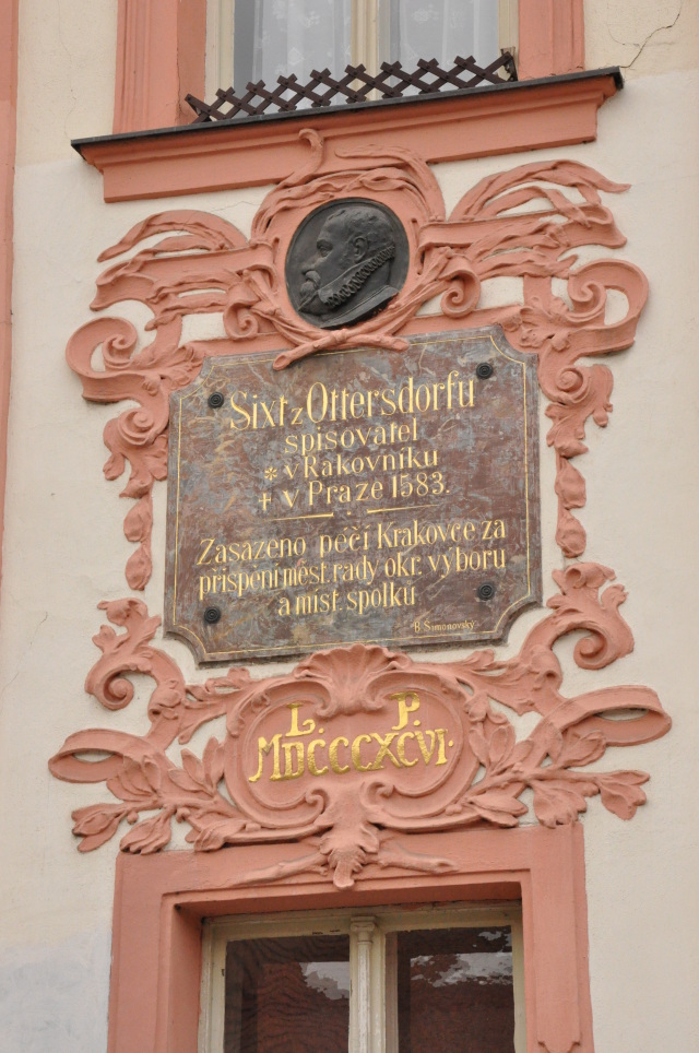 Rakovník - Pamětní deska Sixtovi z Ottersdorfu na radnici