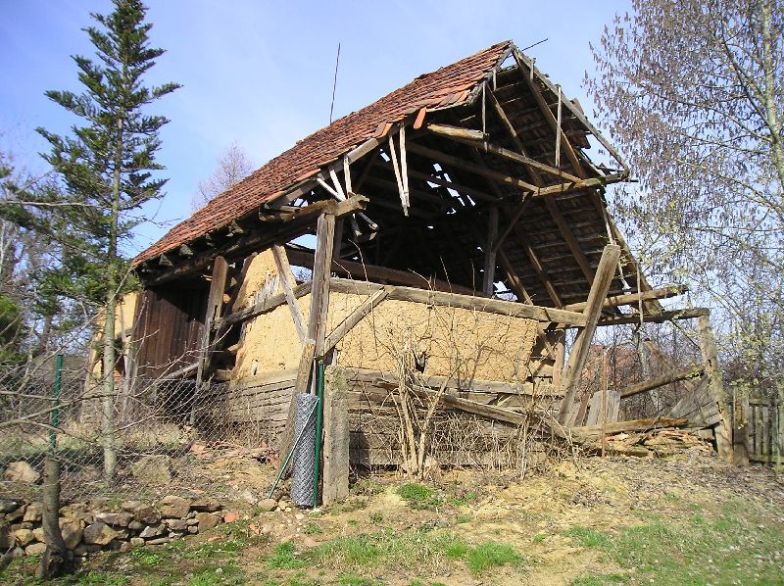 Oráčov, Klečetné - Hrázděná stodola