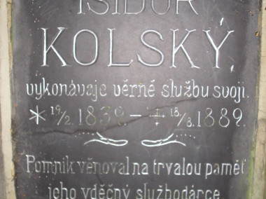 Hřebečníky, Novosedly - Pomník Isidoru Kolskému