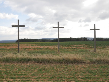 Kolešovice - Tři dřevěné kříže na Ptačím vrchu