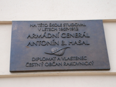 Rakovník - Pamětní deska Antonínu Hasalovi