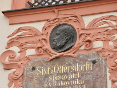 Rakovník - Pamětní deska Sixtovi z Ottersdorfu na radnici