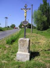 Panoší Újezd - Kříž v obci na Slabce