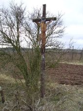 Svojetín - Dřevěný kříž u chmelnic