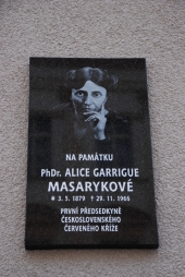 Rakovník - Pamětní deska Alici Masarykové