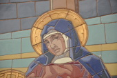 Rakovník - Obraz Piety z řezané mozaiky RAKO